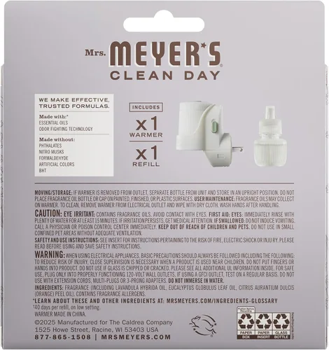 Vista 2 de MRS. MEYER'S CLEAN DAY Aceite perfumado, lavanda, 1 calentador y recambio