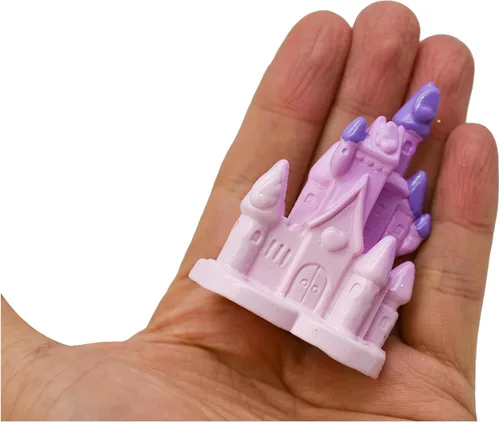 Vista 4 de 5 figuras de castillo en miniatura Mini cuento de hadas princesa