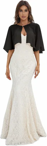 Vista 6 de Heartgown Capelets para mujer chal de gasa y envolturas para vestido de noche capa de boda