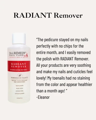 Vista 5 de Dr.'s Remedy Removedor de esmalte de uñas orgánico, fortalecedor natural y vegetal para uñas y cutículas, no tóxico, hidratante e hidratante,