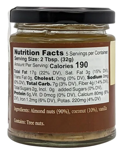 Vista 2 de Nutural World - Crema crujiente de almendras y coco 6 oz (170g) - Ganador del premio Great Taste