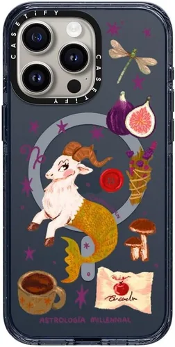 Vista 21 de CASETiFY Funda para iPhone 15 Pro Max, compatible con MagSafe Protección contra caídas de grado militar de 8.2 pies Hortensias azules Nantucket