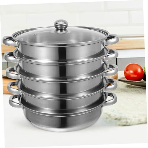 Vista 5 de Angoily Comida de verduras asiáticas olla grande olla de sopa grande ollas ollas juegos de ollas para cocinar accesorios de cocina olla