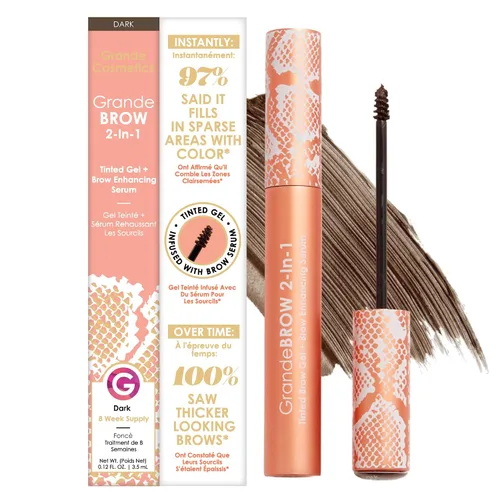 Vista 14 de Grande Cosmetics GrandeBROW - Gel tintado para cejas 2 en 1 + suero para mejorar las cejas