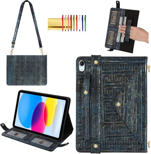 Vista 155 de Funda tipo bolso para iPad mini de 5ª/4ª/3ª/2ª/1ª generación de 7.9 pulgadas, Techcircle funda ligera tipo folio con soporte bandolera con billetera