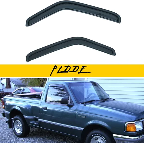 Vista 22 de Protectores de lluvia en canal compatibles con Isuzu D-Max 2004-2010 Double/EXT CAB; 2004-2012 Chevrolet/GMC Colorado/Canyon Crew Cab solamente