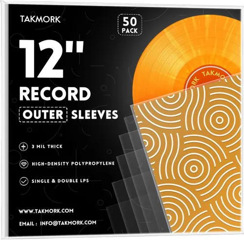 Vista 8 de Cubiertas de álbum de vinilo: Fundas protectoras de disco de vinilo LP de 12 pulgadas Fundas exteriores de discos transparentes y duraderas de 3