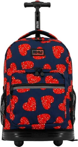Vista 50 de J World Sunrise Kids - Mochila con ruedas para niñas y niños. Mochila con ruedas para la escuela, Aurora, 18 pulg