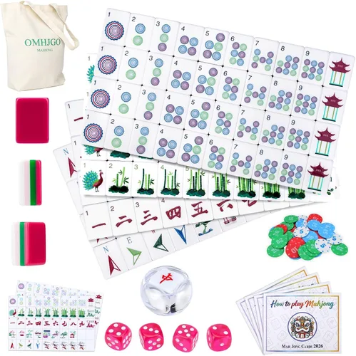 Vista 9 de Juego de azulejos de Mahjong americanos de acrílico 160