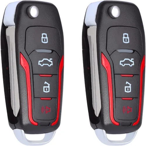 Vista 7 de Llavero de reemplazo 2 paquete, llave sin llave para auto, compatible con Ford Mustang Explorer Edge Fusion F150 F250 F350 Mazda Mercury Lincoln