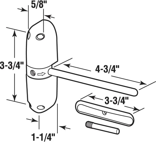 Vista 2 de Resorte de seguridad para puerta, marrón de Prime-Line Products KC17HD., KC16HD