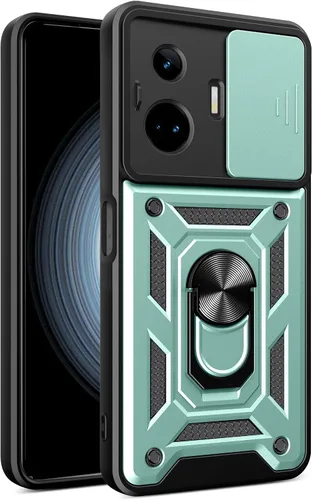 Vista 22 de Compatible con Tecno Pova Neo 2 Bracket Shell, con cubierta deslizante para lente de cámara compatible con Tecno Pova Neo 2 LG6n Case Negro