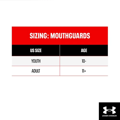 Vista 6 de Under Armour Protector bucal deportivo, ajuste personalizado, incluye correa desmontable para casco