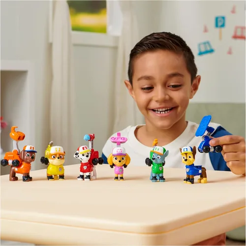 Vista 7 de Paw Patrol, Big Truck Pups Chase Figura de acción con dron de rescate con clip, cápsula del centro de comando y amigo animal, juguetes para niños