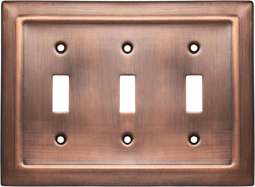 Vista 16 de Monarch Abode Placa de Pared de Interruptor de Palanca de 1 Gang, Placa de Pared de Interruptor Individual de Metal Arquitectónico, Placa Decorativa