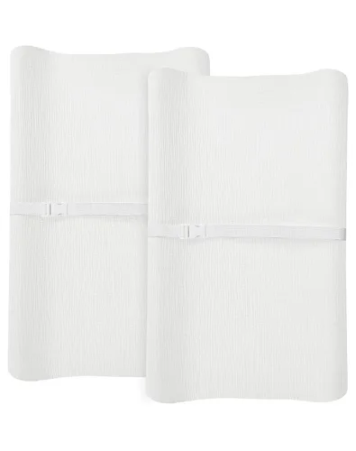 Vista 18 de Juego de 2 fundas para cambiador para bebé niño y niña, fundas de muselina para cambiador con estilo bohemio, ropa de cama neutra para guardería
