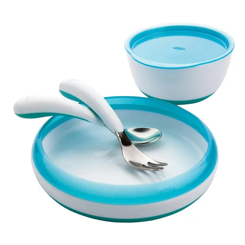 Vista 2 de OXO Tot - Juego de alimentación de 4 piezas, color aguamarina