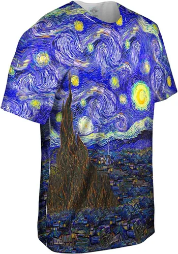 Vista 3 de ArtsyClothingCo- Vincent van Gogh - "La noche estrellada" - Camiseta para hombre