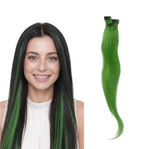 Vista 24 de WIGI 3 clips de cabello humano con reflejos, champán de 24 pulgadas #18A/60 Champaign Highlight