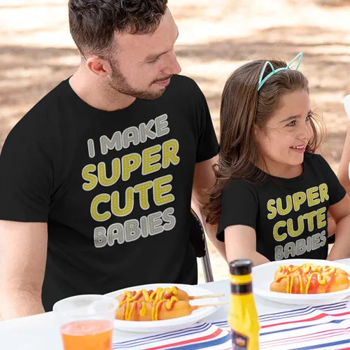 Vista 2 de Father's Day Dad and Son Matching Outfits Clothes I Make Super Cute Babies - Super Cute Baby