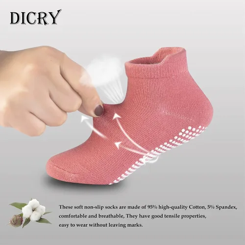 Vista 3 de Dicry Calcetines de tobillo antideslizantes para bebés y niños pequeños