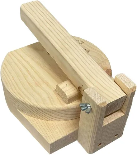 Vista 4 de Tortilla Prensa redonda de madera Fabricante Tortilladora de Madera Redonda