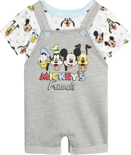 Vista 6 de Disney Conjunto de pantalones cortos para bebé, 2 piezas de Spiderman Mickey Mouse Cars Winnie the Pooh, conjunto corto de camisa corta (0-3M-24M)
