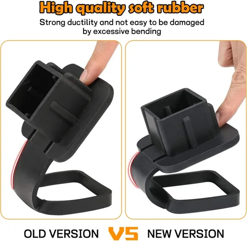 Vista 5 de 1 funda protectora para enchufe de parada cuadrada de automóvil, cubierta de remolque de etileno propileno de 2 pulgadas, cubierta de enganche