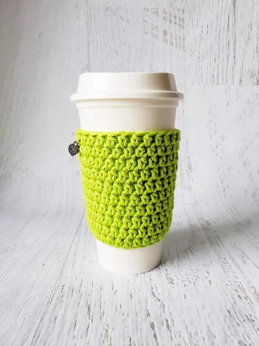 Vista 8 de Lime Green 100% Cotton Cup Sleeve