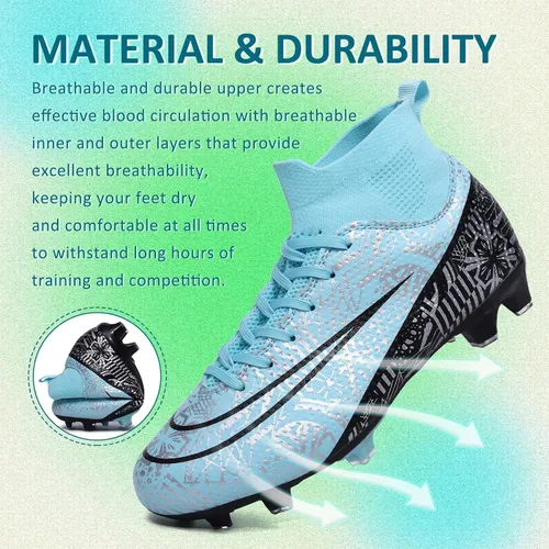Vista 2 de CBUSTER Soccer Cleats Mens Women Indoor Outdoor Soccer Shoes for Big Boy AGFG