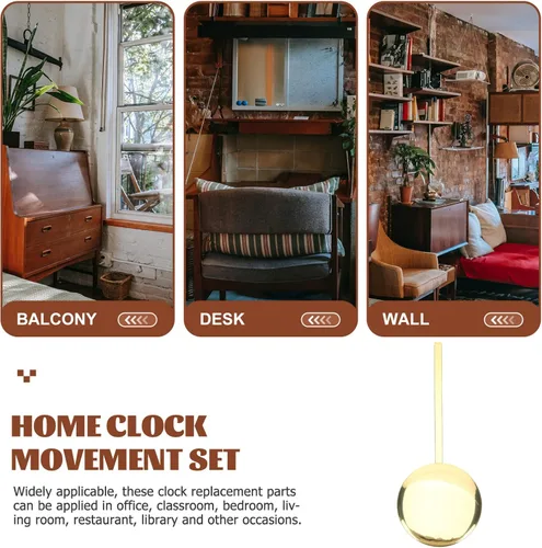 Vista 9 de FOMIYES Reloj de pared de repuesto de péndulo, pieza de péndulo, mecanismo de reloj, accesorio de repuesto para reloj de pared, kit de reparación
