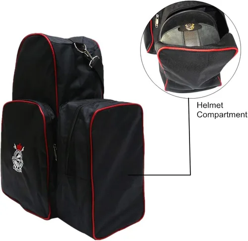 Vista 3 de Botas de equitación profesional Bolsa de transporte Bolsa ecuestre duradera impermeable con compartimento para casco