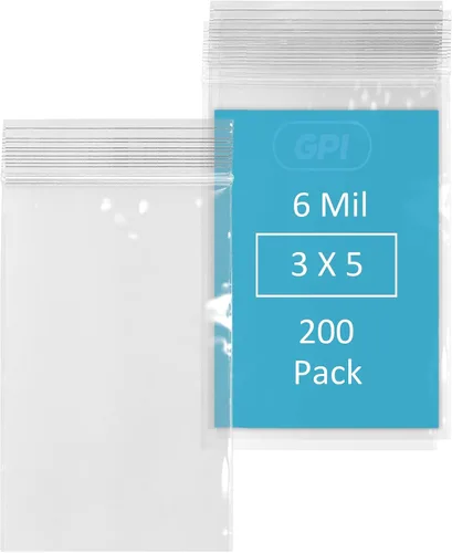Vista 8 de GPI - 6 mil, extra resistente, bolsas de plástico transparentes con cremallera resellable de 2 x 5 pulgadas, resistentes a perforaciones, bolsas