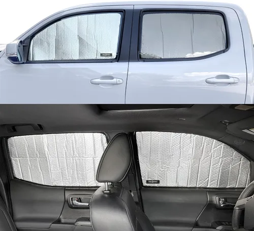 Vista 8 de YelloPro - Parasol para ventana lateral de asiento trasero de segunda fila (juego de 2) ajuste personalizado para Ford F-150 F150 Super Cab 2Dr 2009
