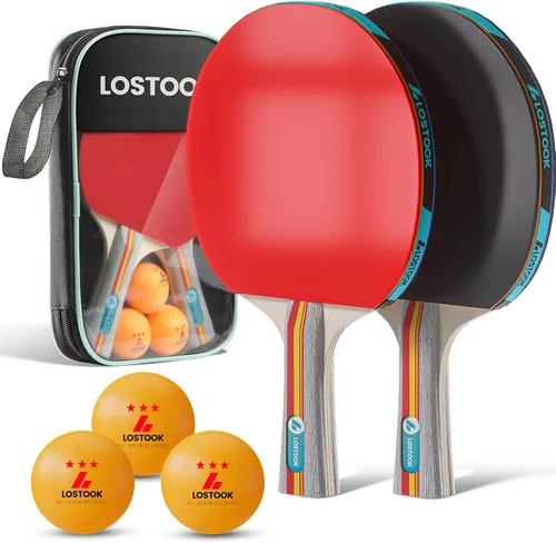 Vista 8 de Professional Ping Pong Paddles Set of 2/4 with Portable Oxford Cloth Ping Pong Case and 3 Star Balls, Table Tennis Paddles for Adults and Family