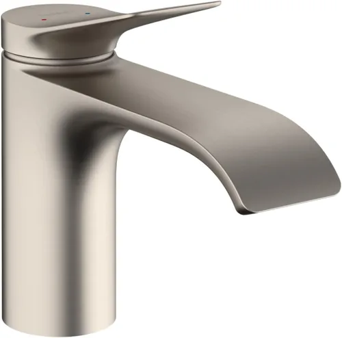 Vista 4 de hansgrohe Vivenis 75010341 - Grifo para lavabo de baño con 1 manija y 1 agujero, caudal de 1.2 GPM, en cromo negro cepillado Cromo cepillado negro