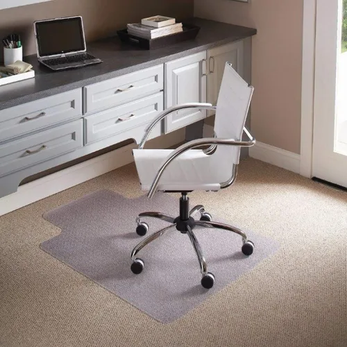 Vista 9 de Alfombras para sillas de pelo bajo, 45 x 53 pulgadas con borde, vinilo transparente