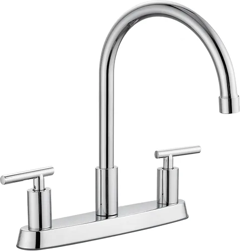 Vista 11 de Grifos de cocina, grifo de fregadero de cocina de arco alto con boquilla giratoria de 360°, 2 manijas, centro de 8 pulgadas, grifo de cocina RV