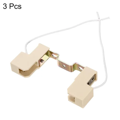 Vista 3 de PATIKIL Enchufe R7S de 3.071 in, paquete de 3 soportes de lámpara de cerámica halógena, base de bombilla de enchufe convertidor, conector de doble