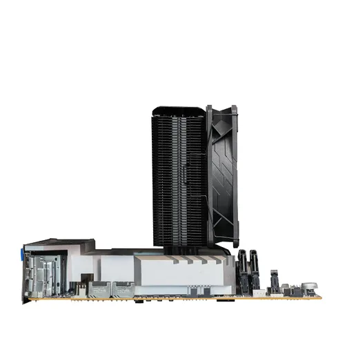 Vista 16 de Cooler Master Enfriador de aire de CPU Hyper 212 RGB Black Edition, ventilador SF120R RGB, 4 tubos de calor CD 2.0, negro metálico anodizado, aletas