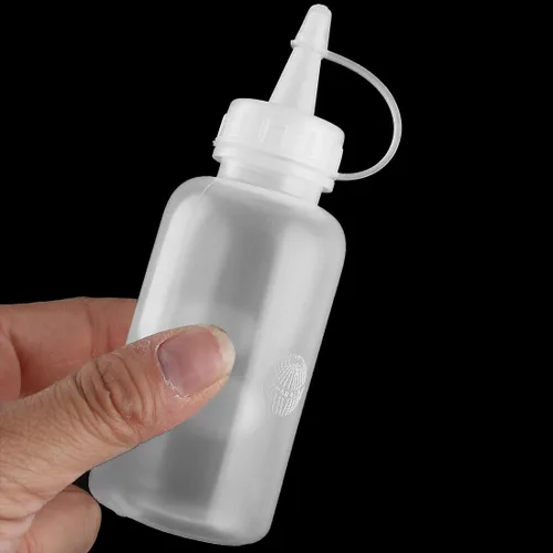 Vista 2 de uxcell Dispensador de botellas de plástico para el hogar, vinagre de cocina, ketchup Squeeze 3.4 fl oz, 5