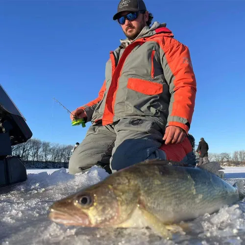 Vista 8 de Nordic Legend Aurora Series Traje de pesca en hielo, baberos y chaqueta aislados, equipo impermeable para pesca en hielo y motos de nieve