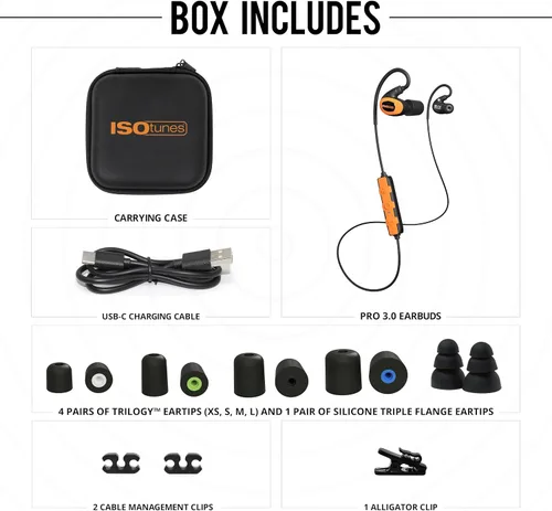 Vista 2 de Protección auditiva Bluetooth ISOtunes Pro 3.0, auriculares de trabajo compatibles con OSHA 20-hour battery, 27 dB NRR, earplug headphones