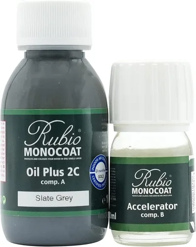 Vista 144 de Rubio Monocoat Tinte y acabado para madera de 650 pies cuadrados - Niebla 5% Oil Plus 2C Aceite de linaza ecológico de secado rápido