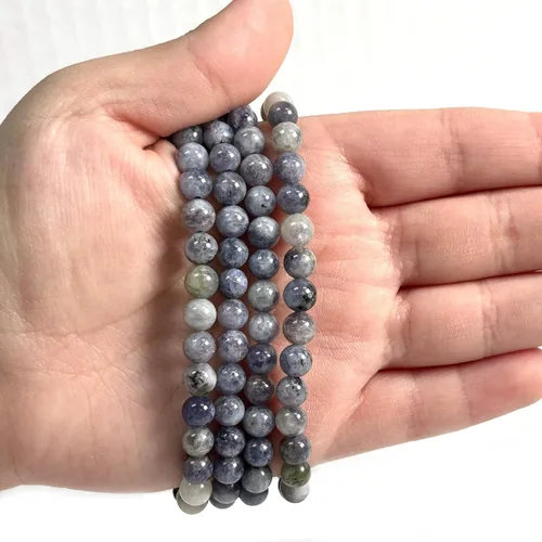 Vista 238 de Gem Avenue Handmade Round Bead Stretch Bracelet Unisex Natural Stone Beaded Jewelry for Men & Women, Elastic Wristband for Daily Wear