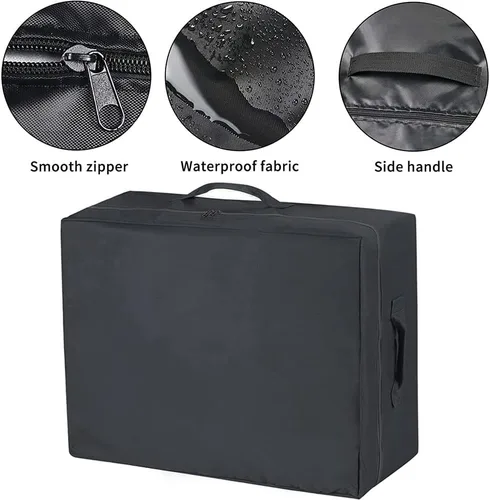Vista 5 de Bolsa de transporte para colchón de tres pliegues, impermeable, plegable, de espuma viscoelástica, estrecha, tamaño individual, bolsas