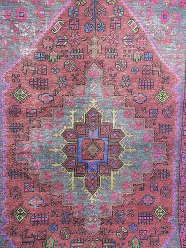 Vista 7 de Alfombra de área de diseño morado, alfombra de entrada, alfombra con estampado floral de animales, alfombra decorativa, fácil de limpiar, alfombra