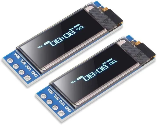 Vista 2 de DORHEA 10 unids 0.91 '' 12832 IIC I2C OLED módulo de pantalla 0.91 pulgadas I2C 128x32 SSD1306 módulo de pantalla LCD azul I2C OLED controlador DC
