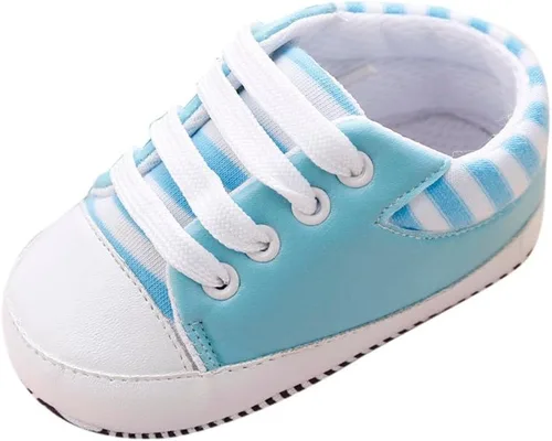 Vista 2 de Krogubis - Zapatos deportivos para bebés y niñas pequeños, suela suave, antideslizantes, zapatos de tenis para correr (0-18 meses)