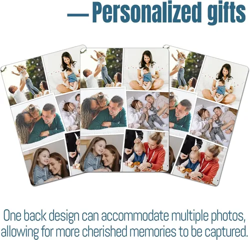 Vista 4 de Cartas de juego con fotos personalizadas: cartas personalizadas con fotos, regalo personalizado para fiestas, bodas y más (estilo 3 (3 fotos))
